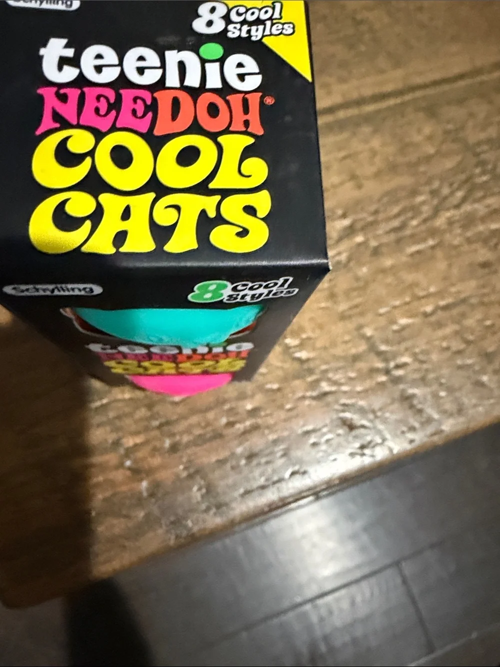 Authentic Needoh Cool Cats Cat Toy Duo - Orange & Pink